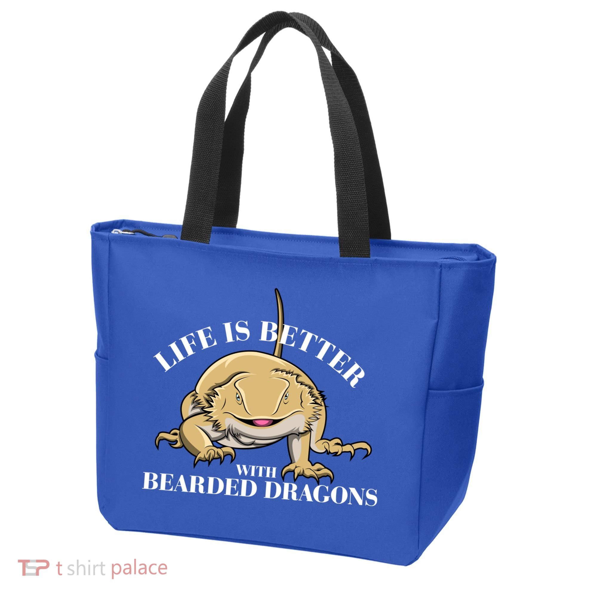 Life With Bearded Dragons Reptiles Lizard Gift Tote Bag