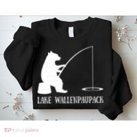 Lake Wallenpaupack Bear Fishing Pennsylvania Gift Sweatshirt thumb 2