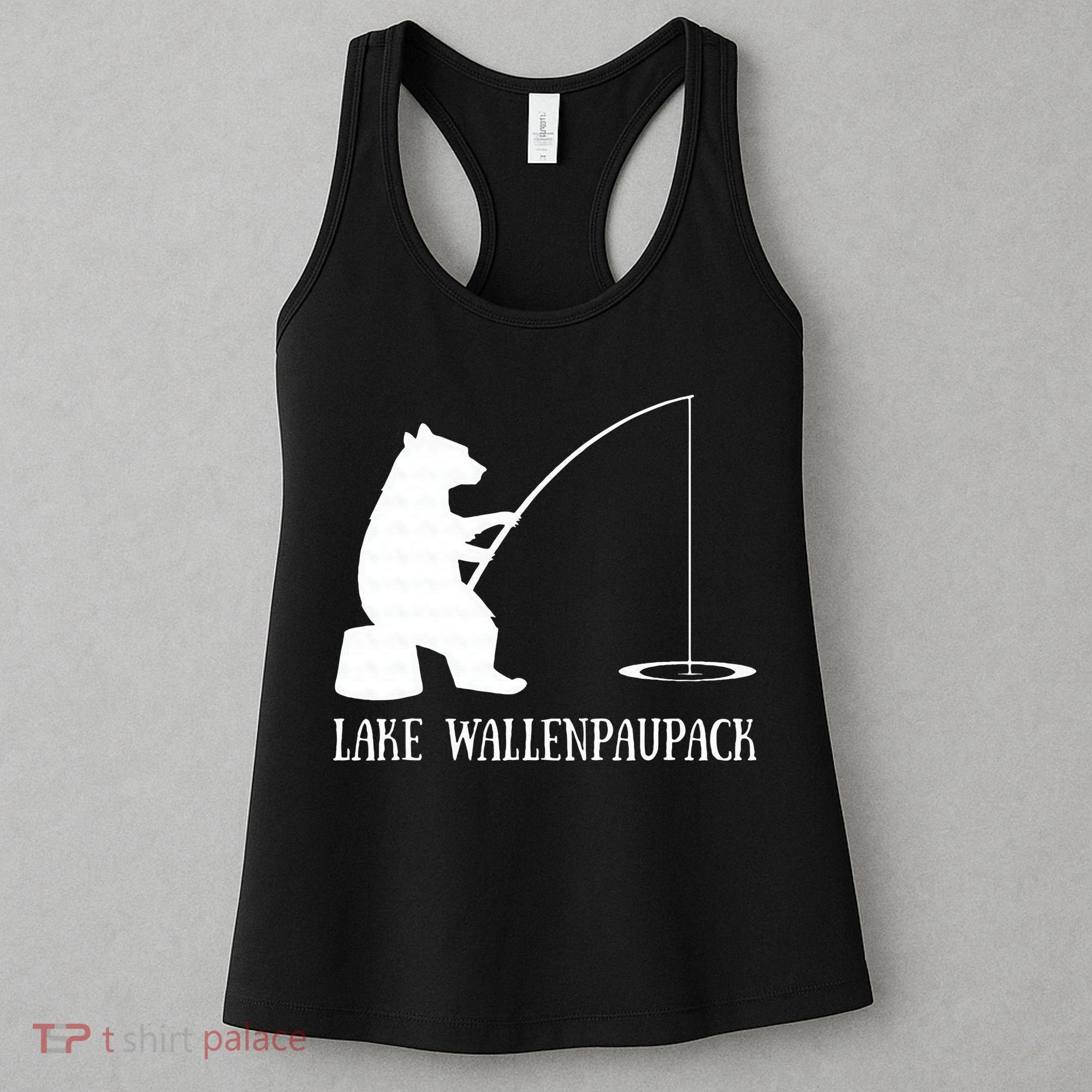 Lake Wallenpaupack Bear Fishing Pennsylvania Gift Women's Tank Top