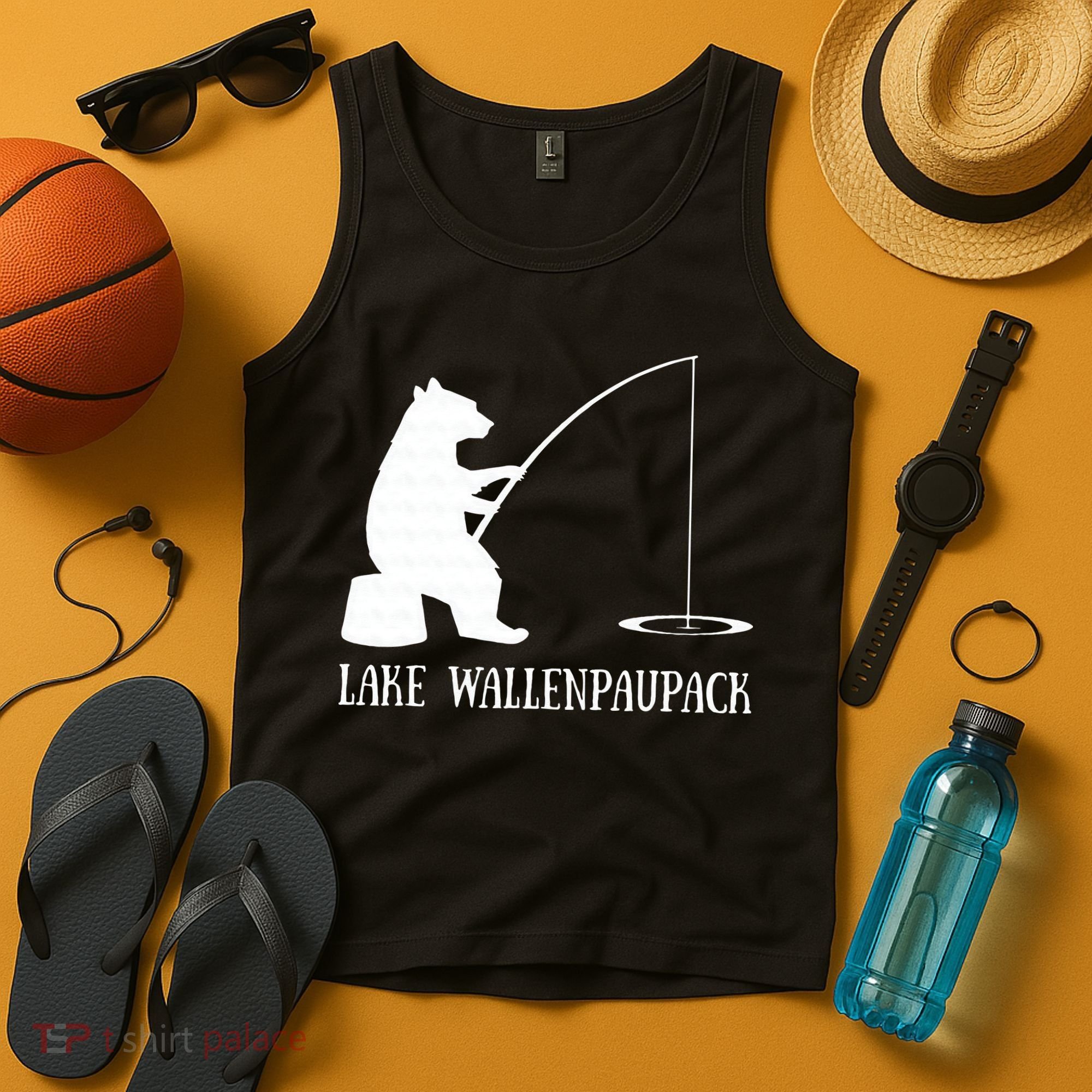 Lake Wallenpaupack Bear Fishing Pennsylvania Gift Tank Top