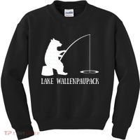 Lake Wallenpaupack Bear Fishing Pennsylvania Gift Kids Sweatshirt thumb 0