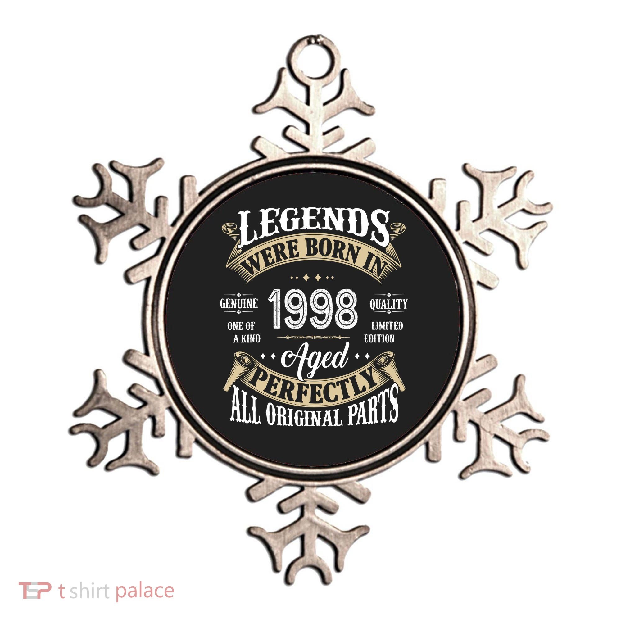 Legends Were Born In 1998 Aged Perfectly Birthday Ornament