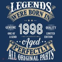 Legends Were Born In 1998 Aged Perfectly Birthday Bucket Hat thumb 4