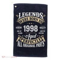 Legends Were Born In 1998 Aged Perfectly Birthday Golf Towel thumb 0