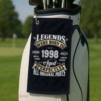 Legends Were Born In 1998 Aged Perfectly Birthday Golf Towel thumb 2