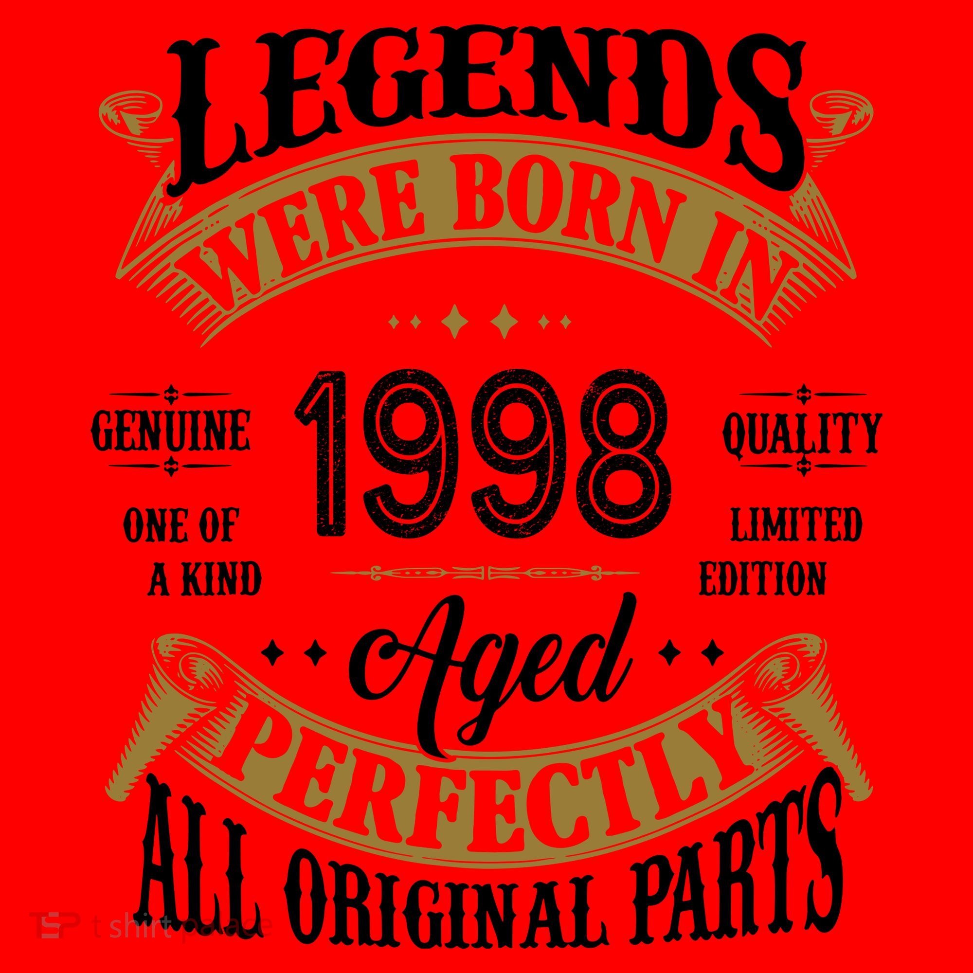 Legends Were Born In 1998 Aged Perfectly Birthday Santa Hat