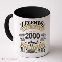 Legends Were Born In 2000 Aged Perfectly Birthday Coffee Mug thumb 0