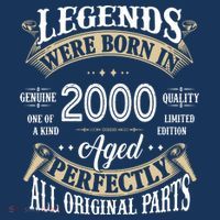 Legends Were Born In 2000 Aged Perfectly Birthday Doggie Tank thumb 4