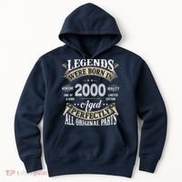 Legends Were Born In 2000 Aged Perfectly Birthday Hoodie thumb 0