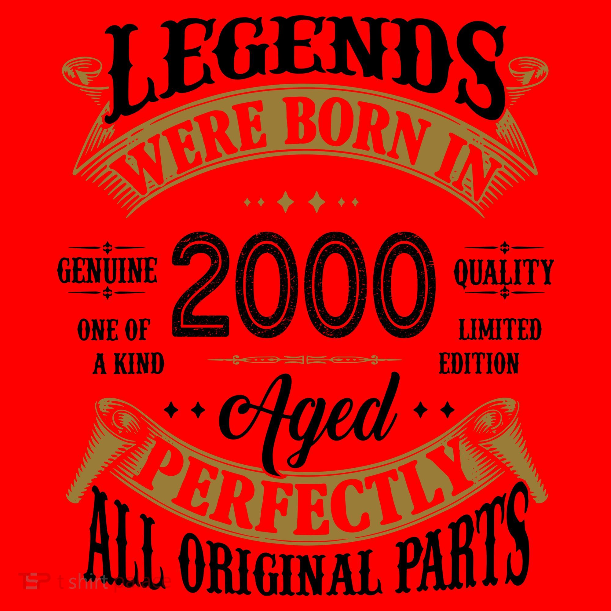 Legends Were Born In 2000 Aged Perfectly Birthday Santa Hat