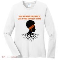 Life Without Culture Is Like A Tree Without Roots Women's Long Sleeve Shirt thumb 0