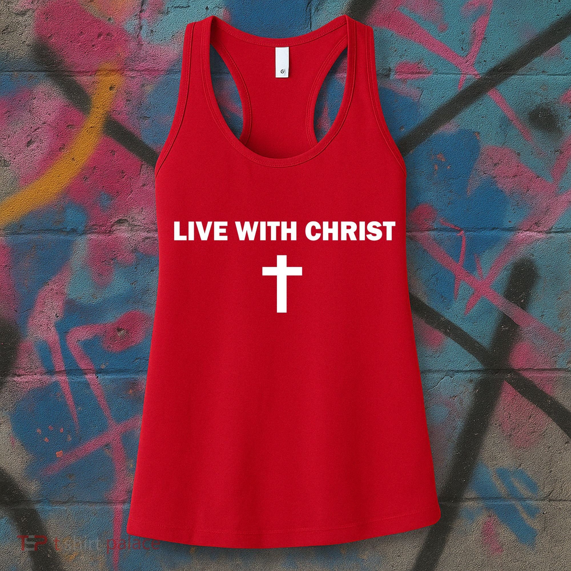 Live With Christ Faith Christian Believe In Jesus Women's Tank Top