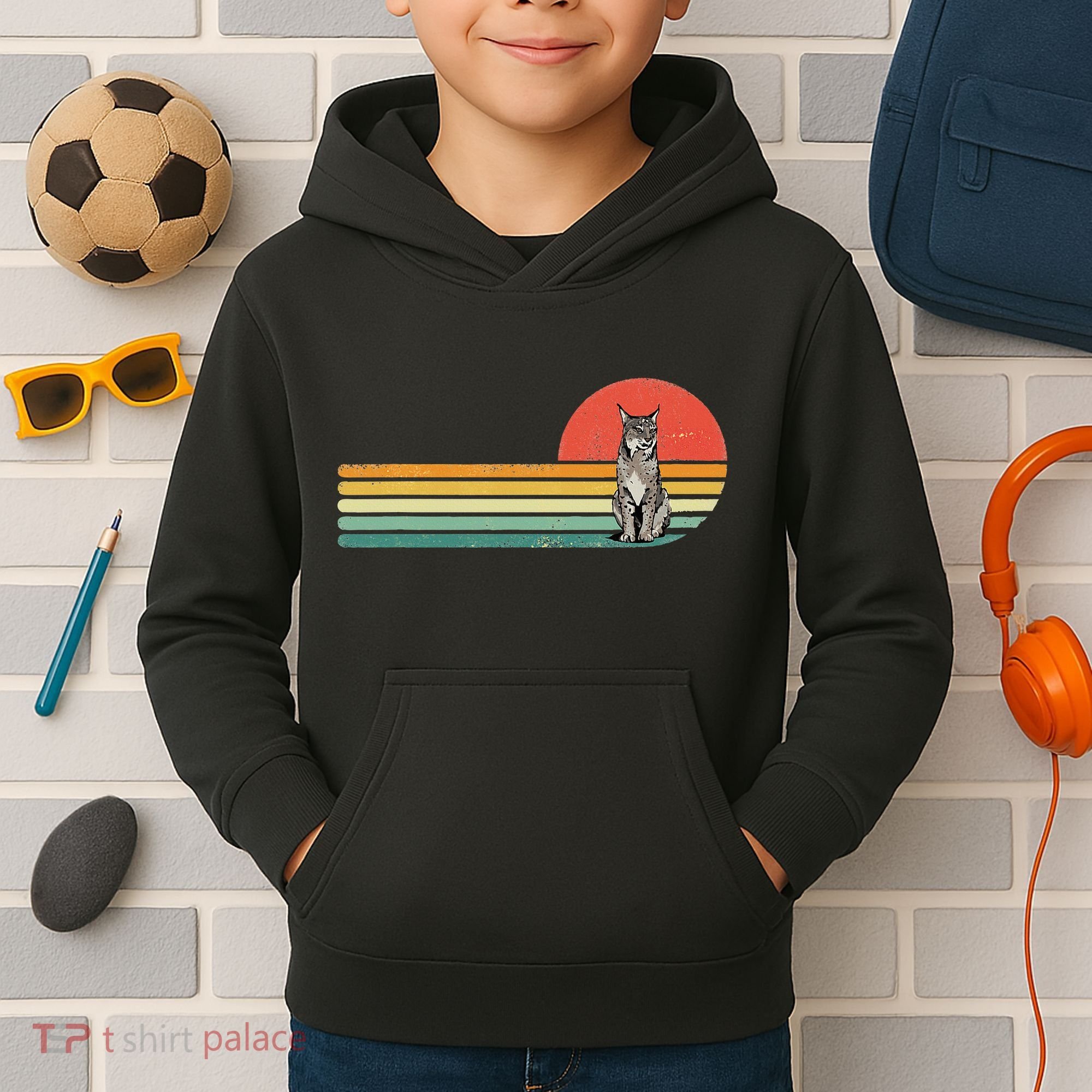Lynx Wild Cat Bobcat Zoo Animal Lynx Lover Kids Hoodie