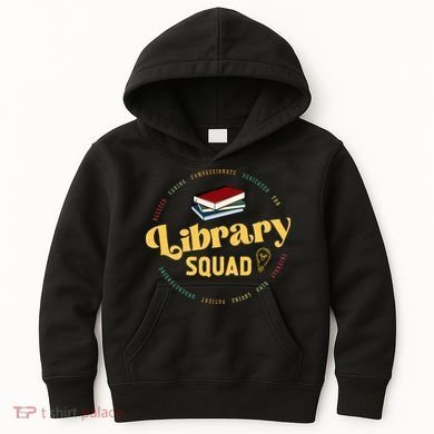 Library Worker Designs Library Squad Kids Hoodie