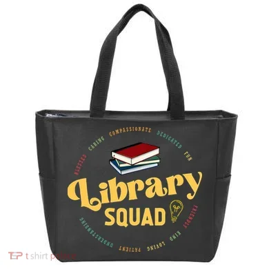 Library Worker Designs Library Squad Tote Bag