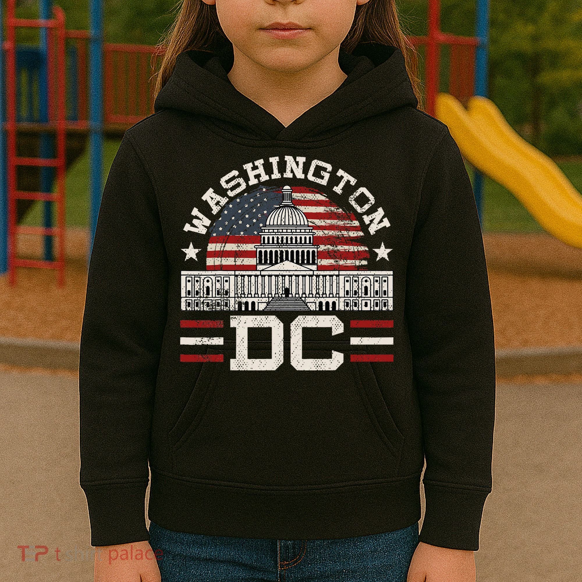 Love Washington Dc Usa Kids Hoodie
