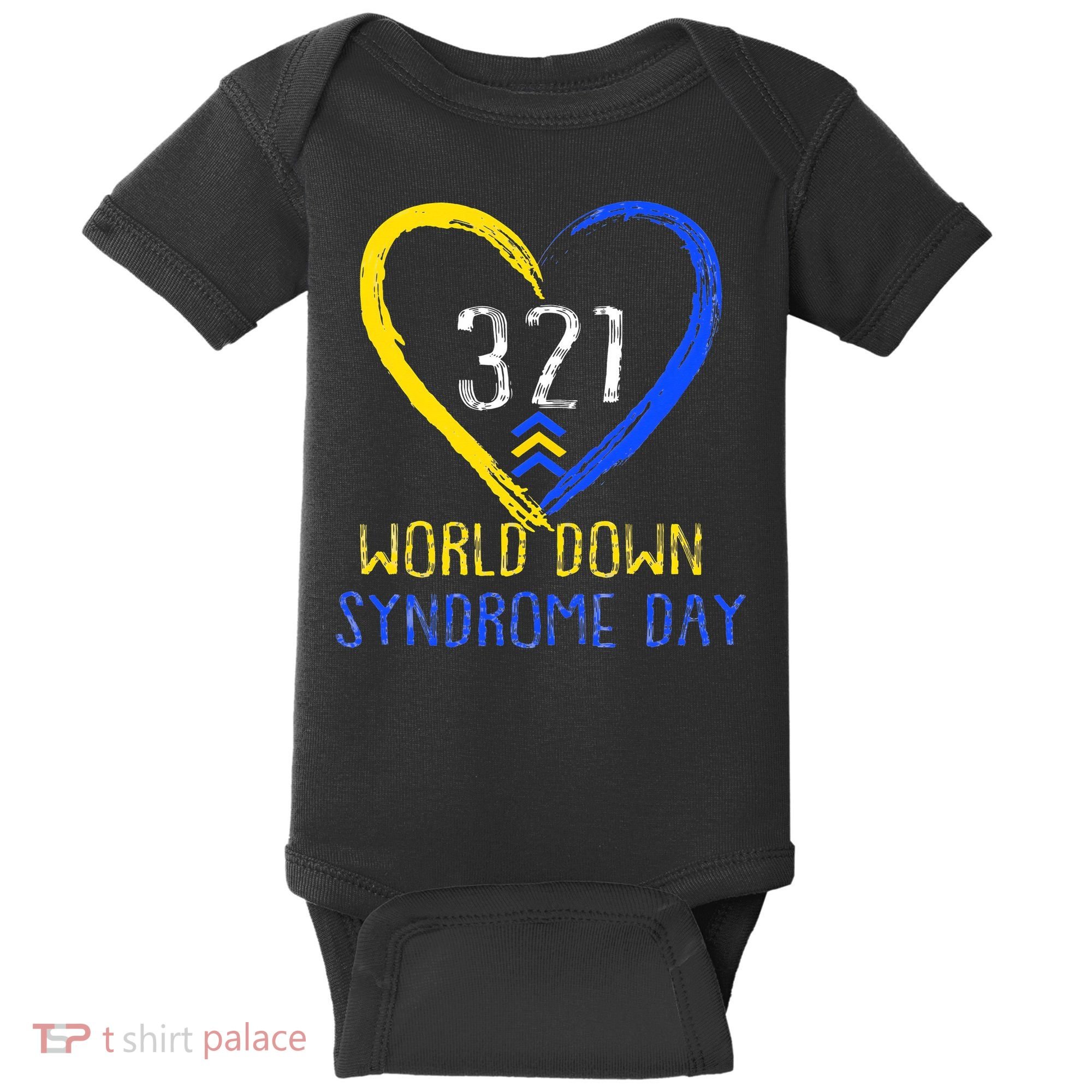 Love World Down Syndrome Awareness Day Love Baby Bodysuit
