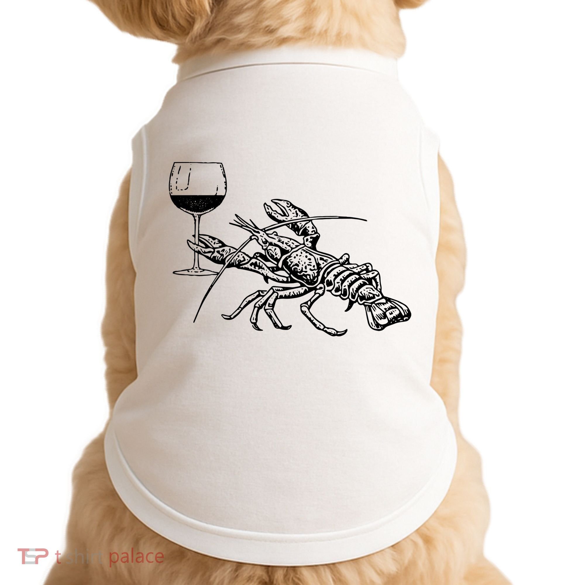 Lobster Wine Drinking Shirts Funny Beach Cruise Vacation Gift Doggie Tank