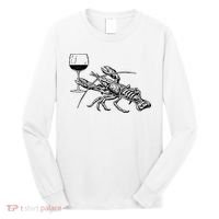Lobster Wine Drinking Shirts Funny Beach Cruise Vacation Gift Long Sleeve Shirt thumb 0