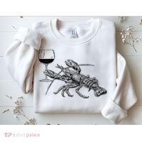 Lobster Wine Drinking Shirts Funny Beach Cruise Vacation Gift Sweatshirt thumb 2