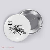 Lobster Wine Drinking Shirts Funny Beach Cruise Vacation Gift Button thumb 0