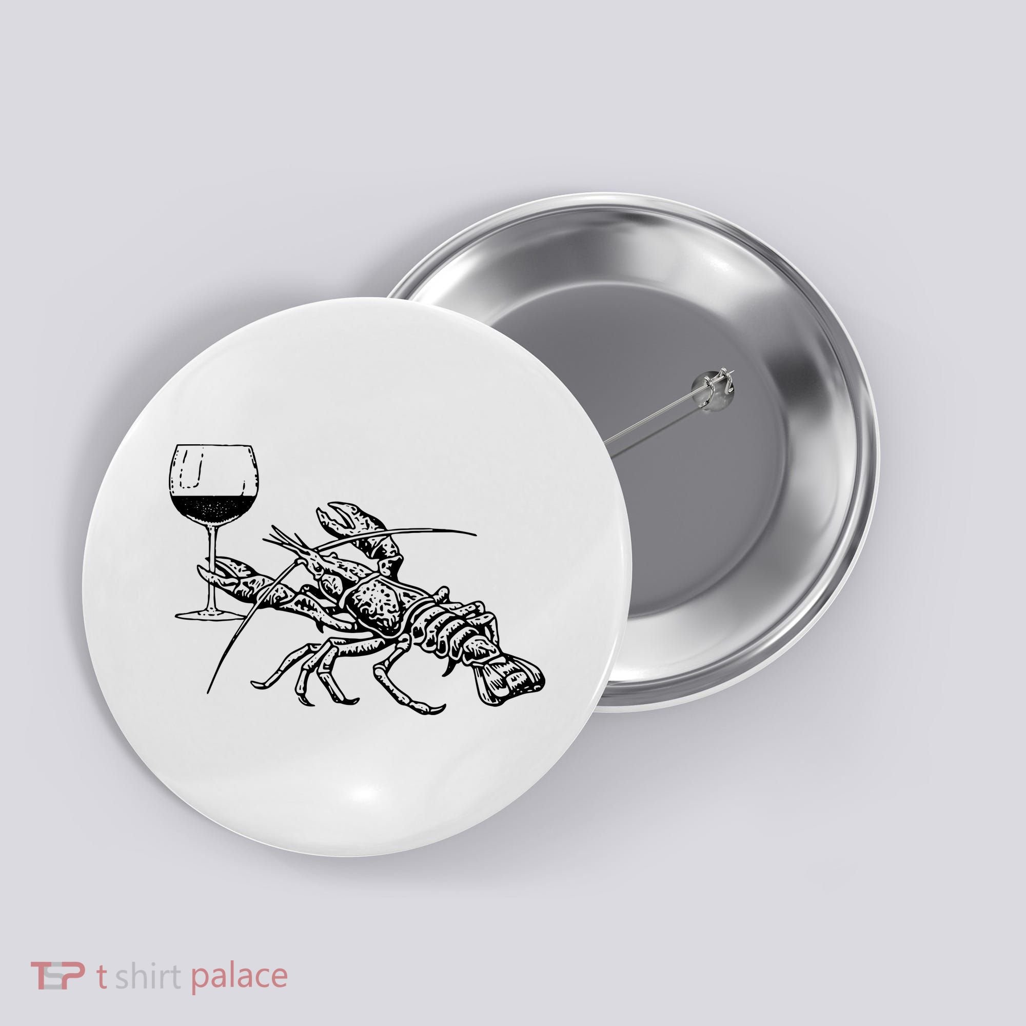Lobster Wine Drinking Shirts Funny Beach Cruise Vacation Gift Button