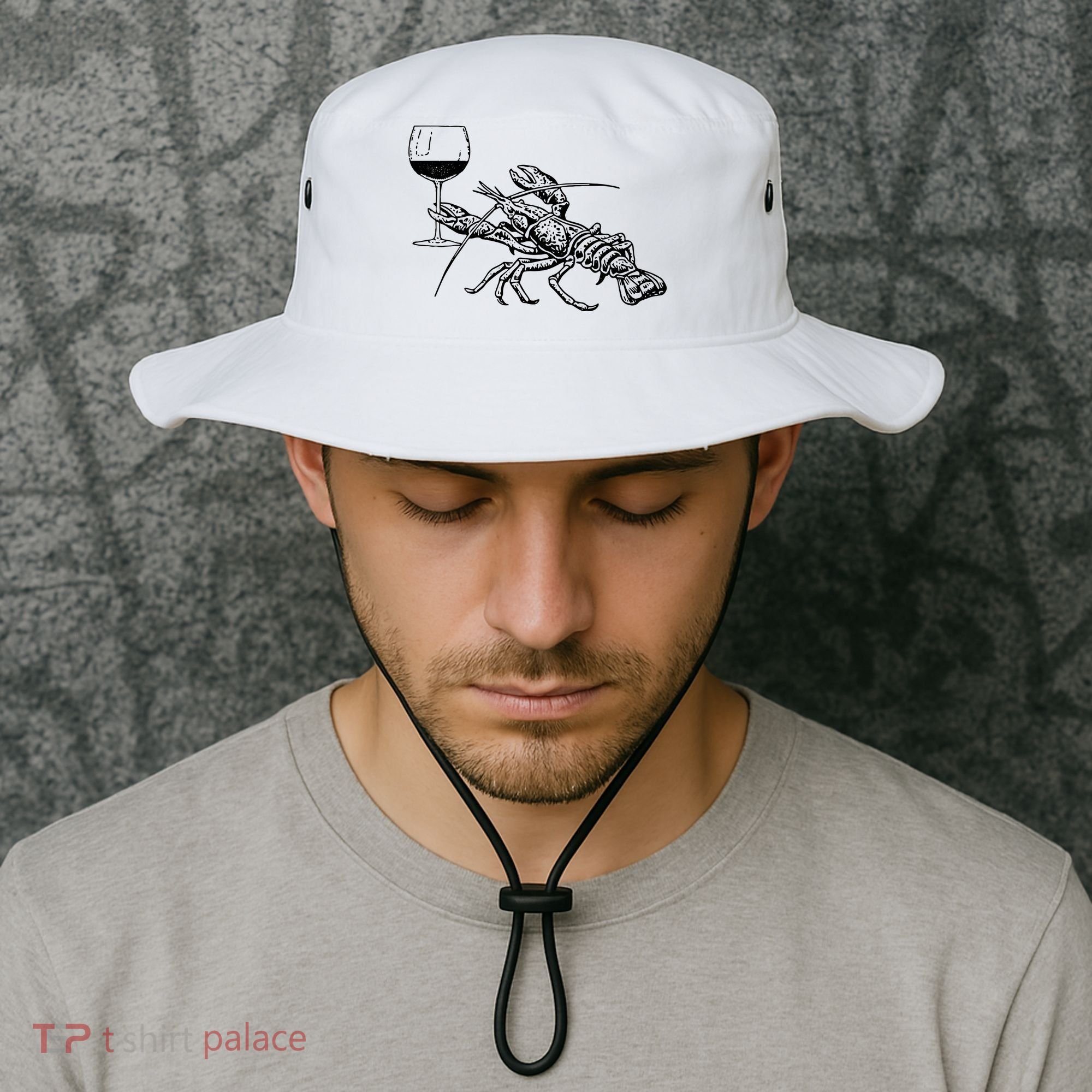 Lobster Wine Drinking Shirts Funny Beach Cruise Vacation Gift Bucket Hat