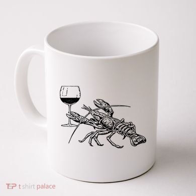 Lobster Wine Drinking Shirts Funny Beach Cruise Vacation Gift Coffee Mug