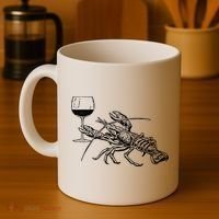 Lobster Wine Drinking Shirts Funny Beach Cruise Vacation Gift Coffee Mug thumb 4
