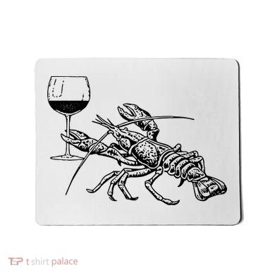 Lobster Wine Drinking Shirts Funny Beach Cruise Vacation Gift Mousepad