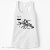 Lobster Wine Drinking Shirts Funny Beach Cruise Vacation Gift Women's Tank Top thumb 0
