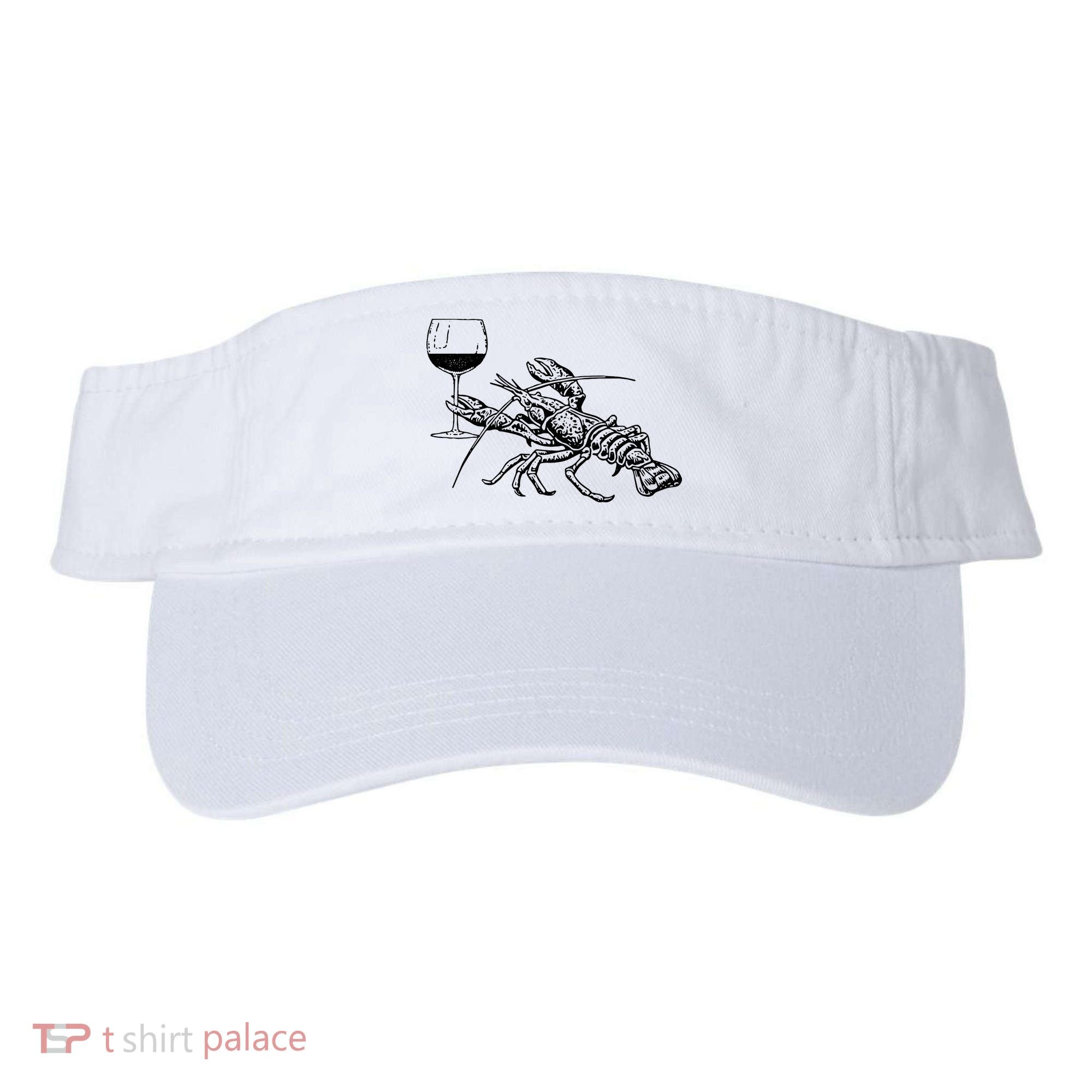 Lobster Wine Drinking Shirts Funny Beach Cruise Vacation Gift Visor
