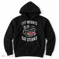 Lift Weights Eat Steaks Hoodie thumb 0