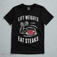 Lift Weights Eat Steaks T-Shirt thumb 5