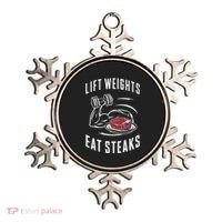Lift Weights Eat Steaks Ornament thumb 0