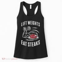 Lift Weights Eat Steaks Women's Tank Top thumb 0