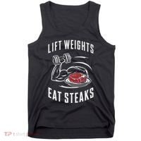 Lift Weights Eat Steaks Tank Top thumb 0