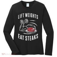 Lift Weights Eat Steaks Women's Long Sleeve Shirt thumb 0