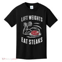 Lift Weights Eat Steaks Kids T-Shirt thumb 0