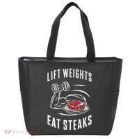 Lift Weights Eat Steaks Tote Bag thumb 0
