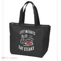 Lift Weights Eat Steaks Tote Bag thumb 3