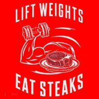 Lift Weights Eat Steaks Santa Hat thumb 1