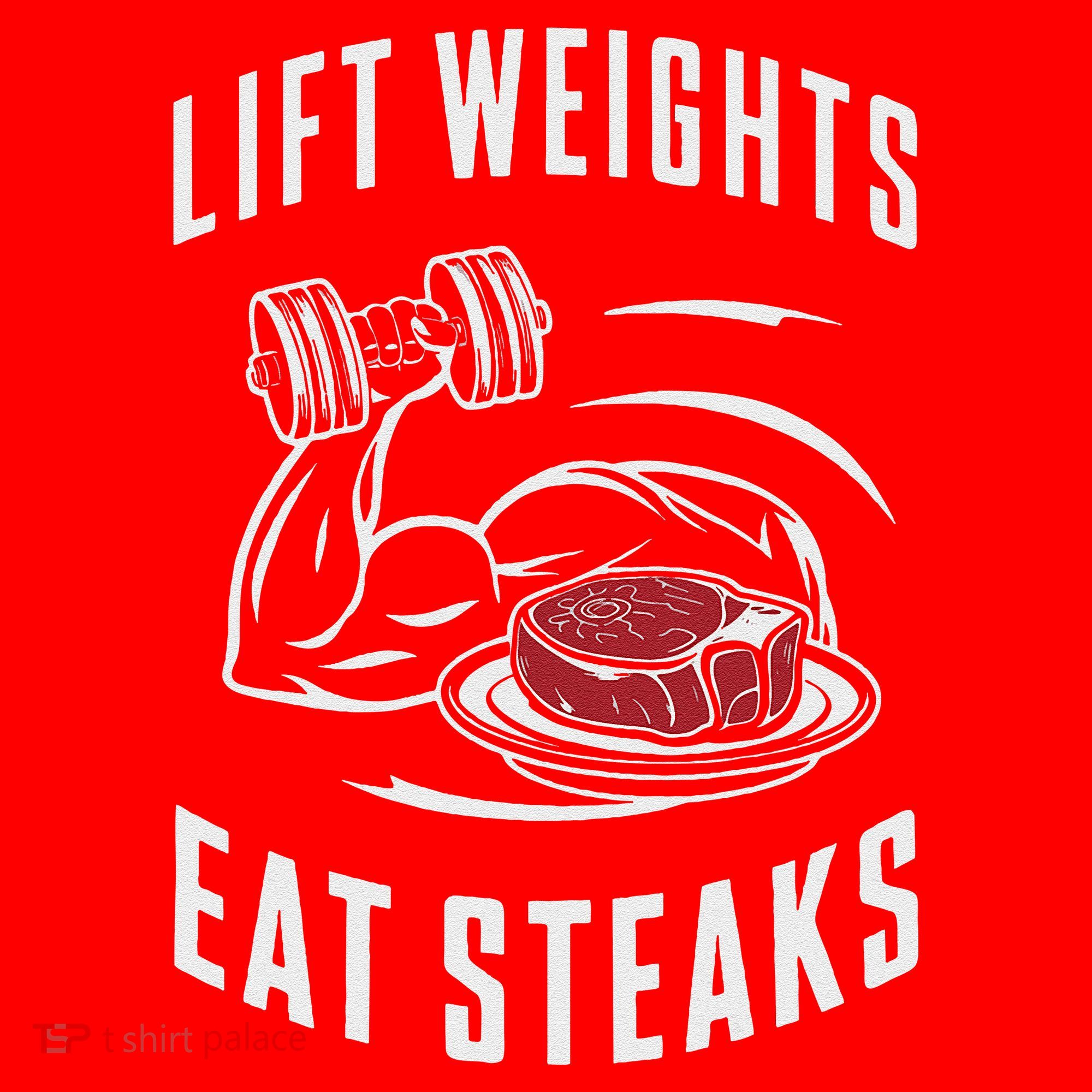 Lift Weights Eat Steaks Santa Hat