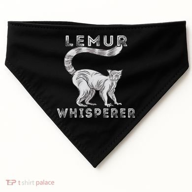 Lemur Whisperer Funny Lemur Lover Lemur Monkey USA-Made Doggie Bandana