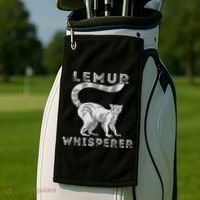Lemur Whisperer Funny Lemur Lover Lemur Monkey Golf Towel thumb 2