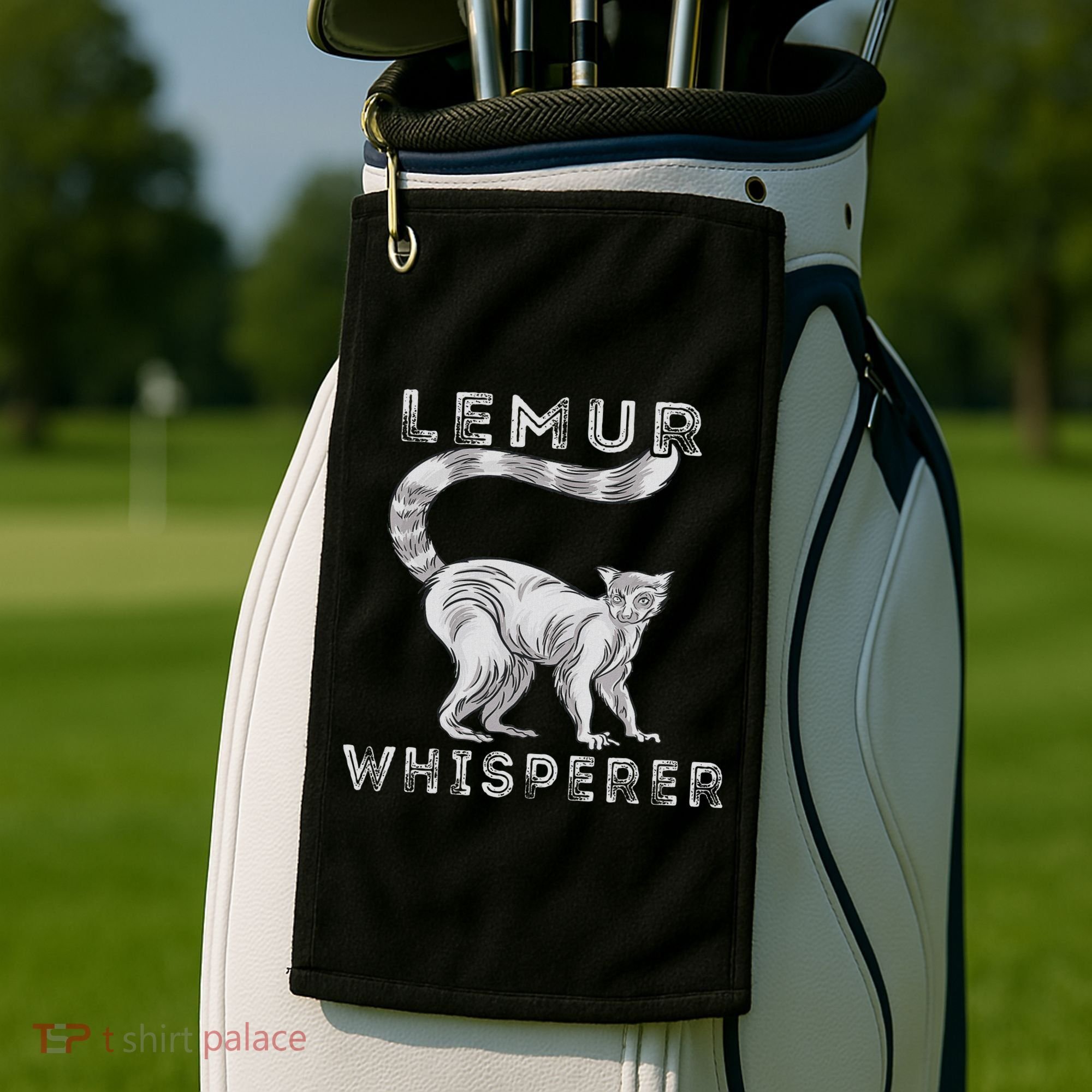 Lemur Whisperer Funny Lemur Lover Lemur Monkey Golf Towel