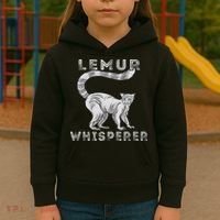 Lemur Whisperer Funny Lemur Lover Lemur Monkey Kids Hoodie thumb 3