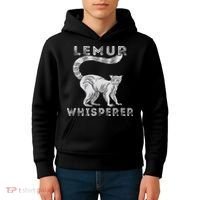 Lemur Whisperer Funny Lemur Lover Lemur Monkey Kids Hoodie thumb 4