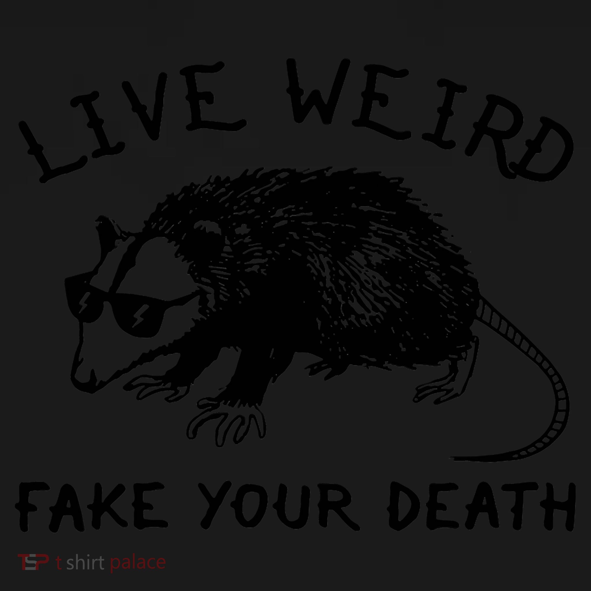 Live Weird Fake Your Death Cool Graphic Awesome Opossum Women's Hoodie