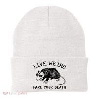Live Weird Fake Your Death Beanie thumb 0